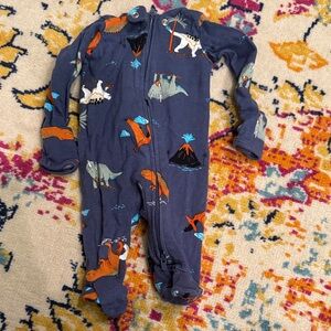 Carter's Navy Blue Dinosaur Footie